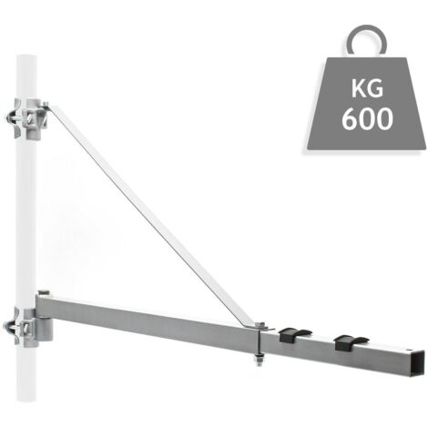 Helloshop26 – Bras pivotant levage palan 600kg 110cm – Support pour treuils et câbles – Flexibilité maximale pour usage professionnel (1/4)