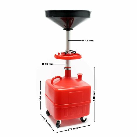 Chariot collecteur d'huile usée 35 litres récupérateur d'huile vidange réservoir (1/4)