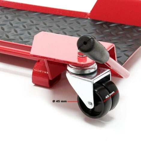 Chariot roulant range moto aide manœuvre et stationnement 60 cm support rail béquille