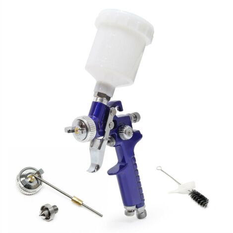 Pistolet à Peinture HVLP Avec 3 Buses (1,4mm 1,7mm 2,0mm) - Pulvérisateur Pro Avec Gobelet 600ml