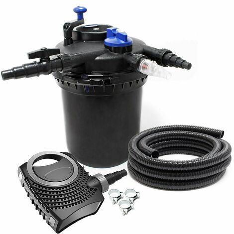 Kit set bassin 12000 litres 11 watts UVC pompe 6000 l/h tuyau 5 m kit de filtration (1/5)