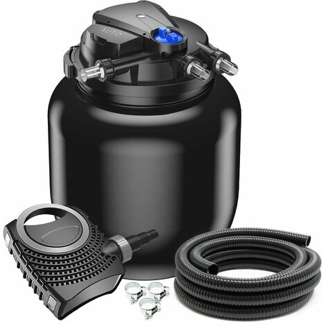 Kit de filtration set 100000 litres 55 watts UVC pompe 8000 l/h tuyau 10 m (1/5)