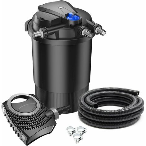 Kit de filtration set 30000 litres 18 watts UVC pompe 8000 l/h tuyau 10 m (1/5)