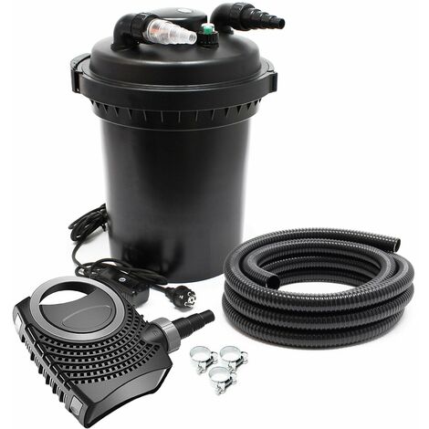 Kit set bassin 30000 litres 11 watts UVC pompe 3600 l/h tuyau 5 m kit de filtration (1/5)