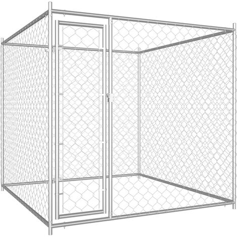 Chenil extérieur cage enclos parc animaux chien d'extérieur pour chiens 185 cm (1/5)