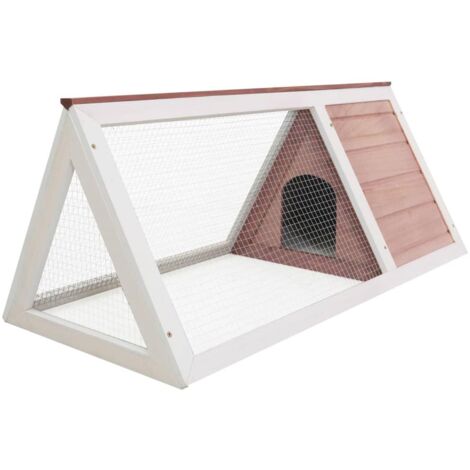 Clapier bois de sapin 98 cm petits animaux marron (1/5)