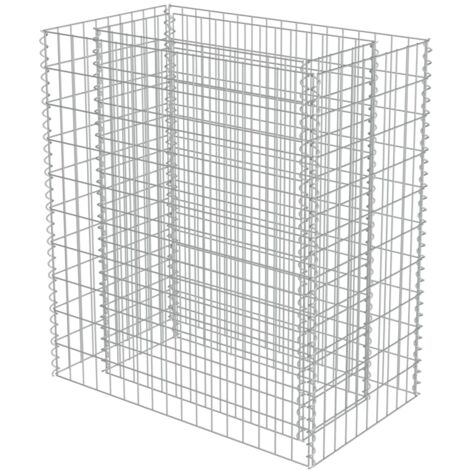 Jardinière lit surélevé plantes fleurs jardin à gabion acier galvanisé 90 x 50 x 100 cm (1/5)