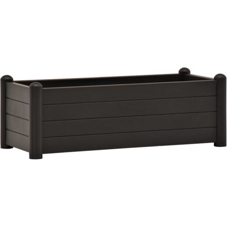 Jardinière lit surélevé plantes fleurs jardin PP anthracite 100 x 43 x 35 cm (1/5)