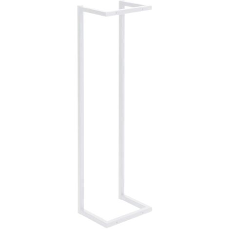 Porte-serviette salle de bain universel 95 cm acier blanc (1/5)