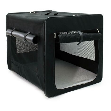 Cage de transport xl pliable 94 cm caisse chien chat box boite voiture