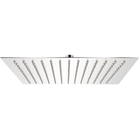 Tête de douche plongeante carrée en acier inoxydable 25x25 cm (1/5)