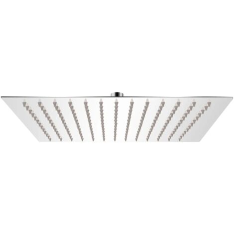 Tête de douche plongeante carrée en acier inoxydable 30x30 cm (1/5)