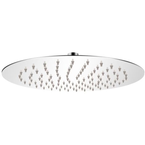 Tête de douche plongeante ronde acier inoxydable 25 cm pomme de douche (1/5)