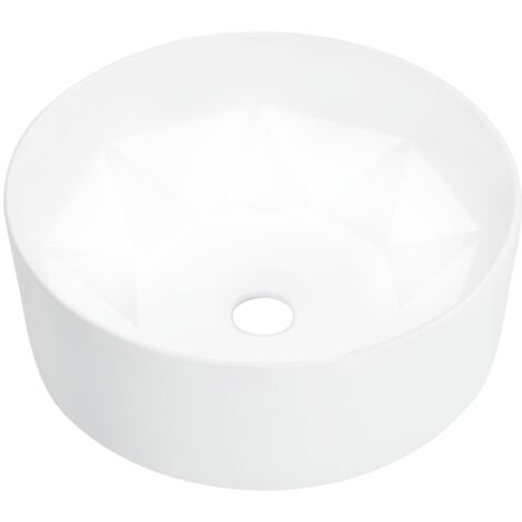 Lavabo vasque salle de bain 36 x 14 cm céramique blanc (1/5)