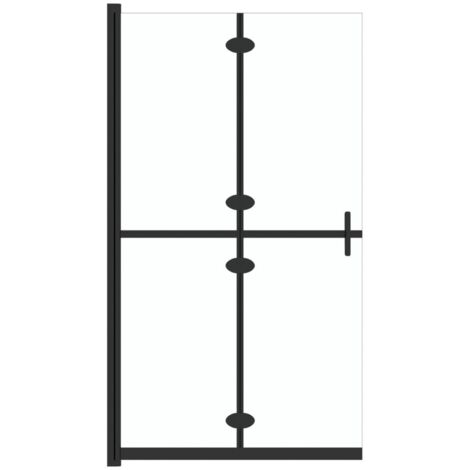 Paroi de douche pliable cloison de baignoire accessoire de salle de bain cloison de douche maison intérieur verre ESG 120x190 cm transparent (1/4)