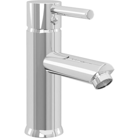 Robinet de lavabo de salle de bain robinet d'évier mitigeur de salle de bain salle d'eau maison intérieur finition 17,6 cm chromée (1/4)