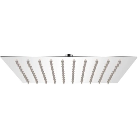 Tête de douche plongeante carrée en acier inoxydable 20 x 20 cm (1/5)