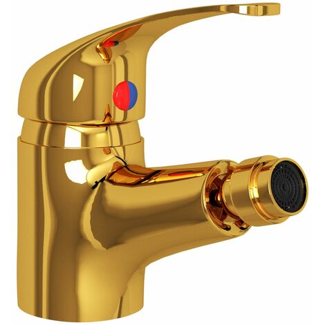 Mitigeur de bidet de salle de bain 12 cm doré (1/4)