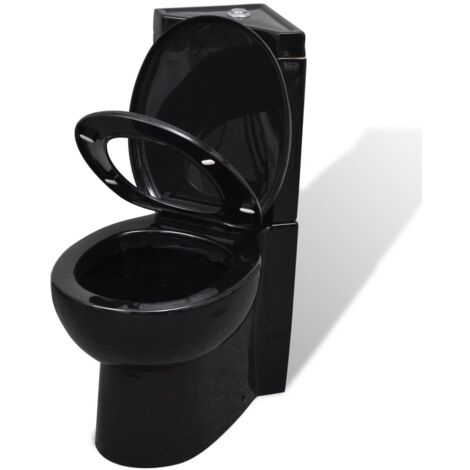 Toilette d'angle céramique cuvette toilette abattant wc noir