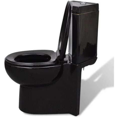 Toilette d'angle céramique cuvette toilette abattant wc noir