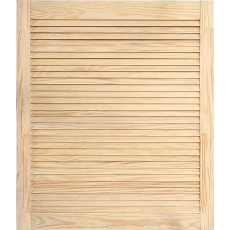 Helloshop26 – Porte à persiennes 69 x 59,4 cm – Bois de pin massif – Circulation d'air optimale – Cadre robuste pour accessoires variés