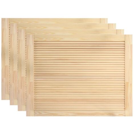 Portes à persiennes 4 pièces 39,5 x 59,4 cm bois de pin massif (1/5)