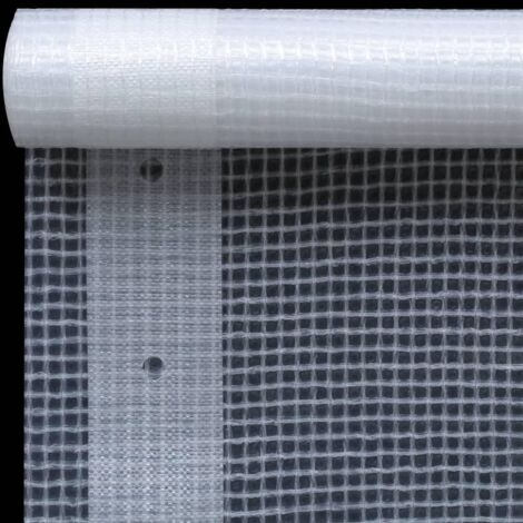 Bâches polyvalent et robuste 2 pièces 260 g/m² 4x4 m blanc (1/5)