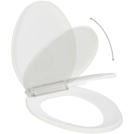 Abattant WC à fermeture en douceur libération rapide blanc