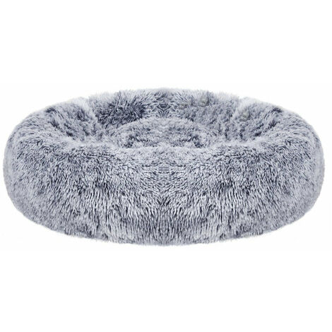 Panier pour chien lit pour chat tissu peluche 50 cm gris (1/4)