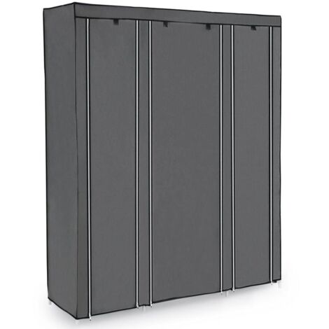 Armoire De Rangement Pliable OHMG - Penderie Dressing Tissu Non-tissé Beige 150x45x175 Cm