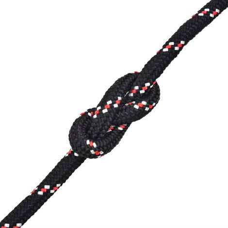 Corde Polypropylène 5 Mm X 25 M - VidaXL, Pour Bateau, Camping, Corde à Linge, Noire