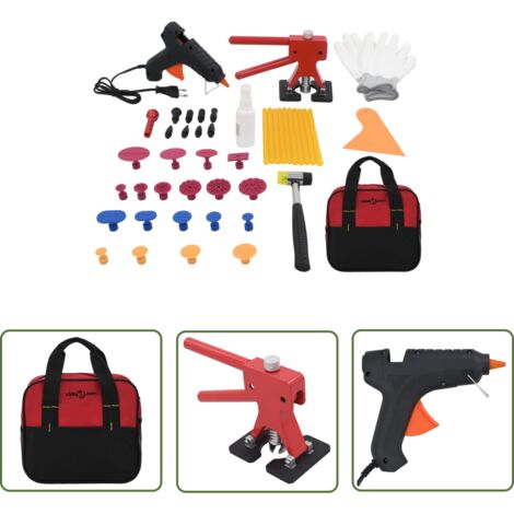 Kit de débosselage sans peinture outil de réparation carrosserie extracteur de bosse pistolet à colle voiture véhicule garage 45 pièces (1/5)