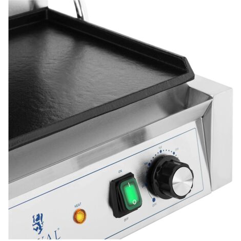 Plancha Inox électrique Acier Rainurée, à Poser, 3000 W, 220 V - MO