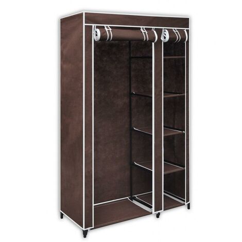 Armoires penderie etagère tissu marron entrée chambre camping (1/5)