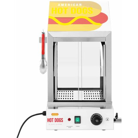 Appareil Chauffeur à Hot-Dogs Professionnel 422W - Cuiseur Vapeur Saucisses & Petits Pains Inox 220V