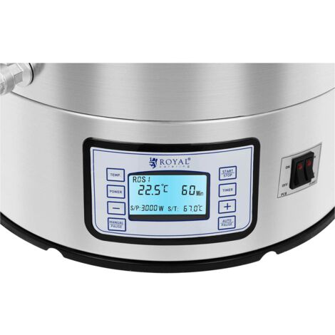 Tempéreuse chocolat - acier inoxydable - 1800 W - 15 l - Royal Catering
