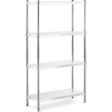 Étagère acier inoxydable inox 100 x 40 x 180 cm 200 kg professionnel (1/5)