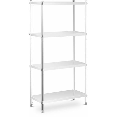 Étagère acier inoxydable inox 90 x 40 x 180 cm 200 kg professionnel (1/5)