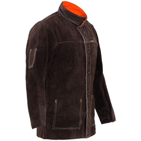Veste de soudeur en cuir croute de bovin Taille L outils atelier