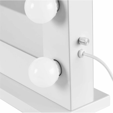 Miroir lumineux maquillage - Blanc - 12 LED - Rectangle