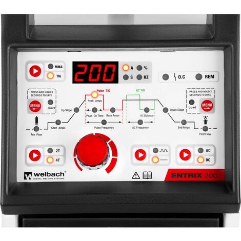 Poste à souder ALU - TIG AC/DC - 200 A - digital - 230 V - Impulsion