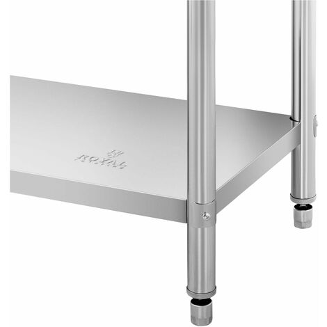 Table de travail inox Table de travail en inox table de travail cuisine 200 x 60 x 5 cm 231 kg 2 tablettes