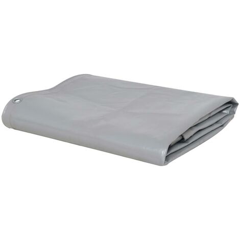 Bâche 650 g / m² 1,5 x 10 m gris (1/5)