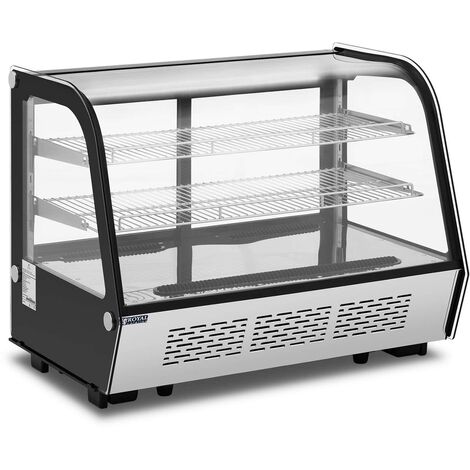 Vitrine réfrigérée - 160 litres - 3 niveaux - acier inoxydable (1/5)
