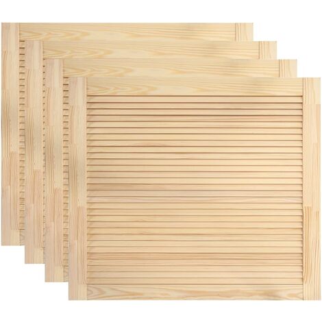Portes à persiennes 4 pièces bois de pin massif 39,5x49,4 cm (1/5)