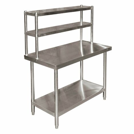 Table De Travail - Royal Catering - Acier Inoxydable / Plastique - Capacité De Charge De 200 Kg 120 X 70 Nbsp Cm 90153072