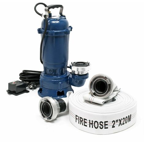 Pompe de relevage pour eaux usées 1100 watts pompe submersible 15.000 l/h tuyau 20 m (1/5)