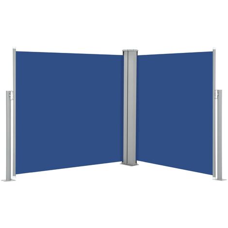 Auvent latéral rétractable 100 x 600 cm bleu (1/5)