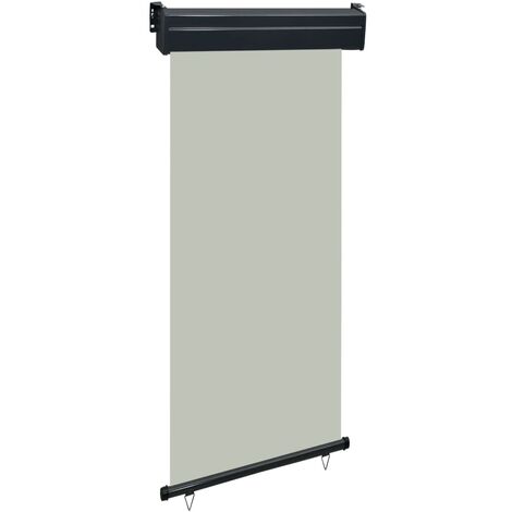 Auvent latéral de balcon 100 x 250 cm gris (1/5)