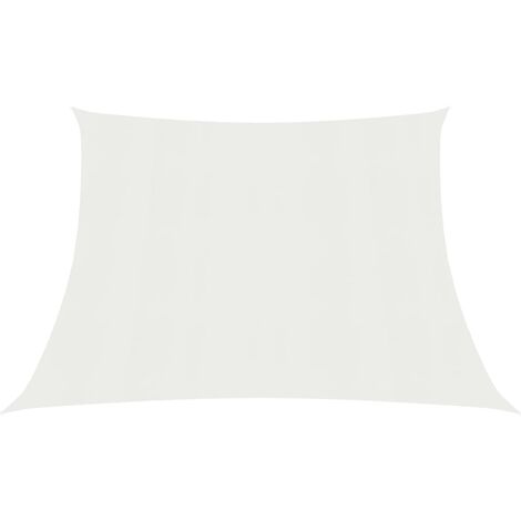 Voile toile d'ombrage parasol 160 g/m² blanc 4/5 x 3 m PEHD (1/5)